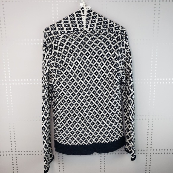 Anthropologie Wooden ships Navy and White Cardigan SZ S/M - Picture 5 of 6